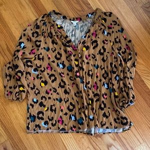 Multicolor cheetah print tunic